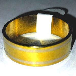 Stainless steel wide band hypoallergenic nickel free Men's ring sz 10